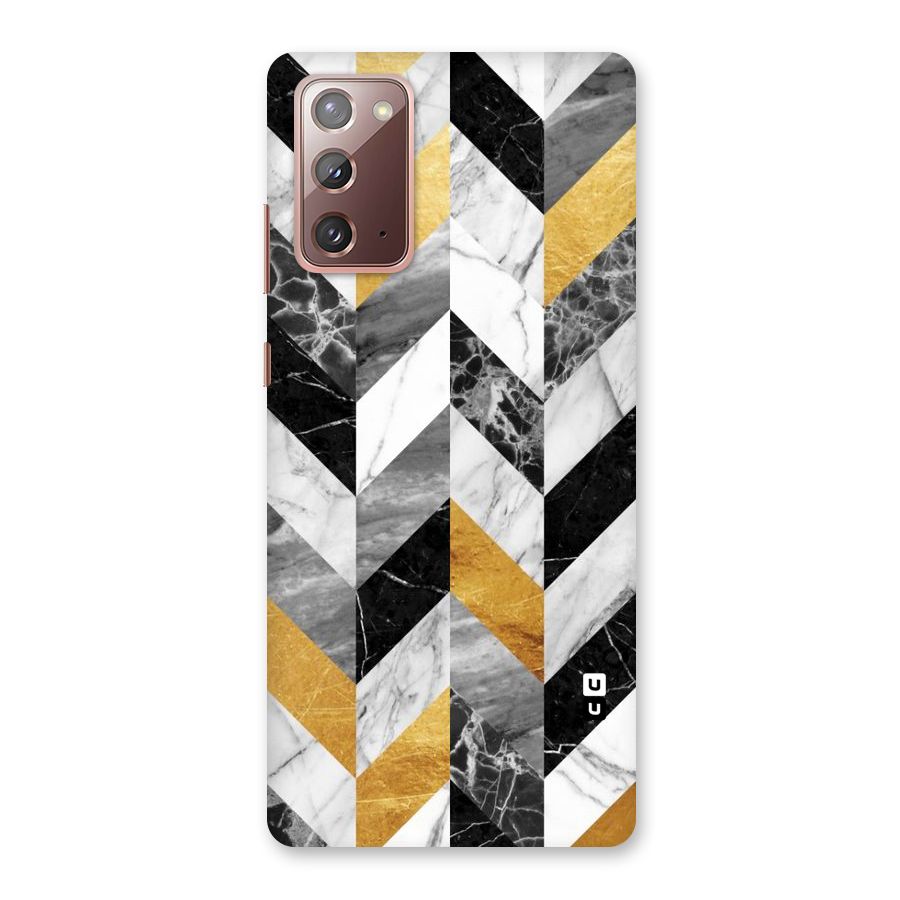 Yellow Grey Marble Back Case for Galaxy Note 20