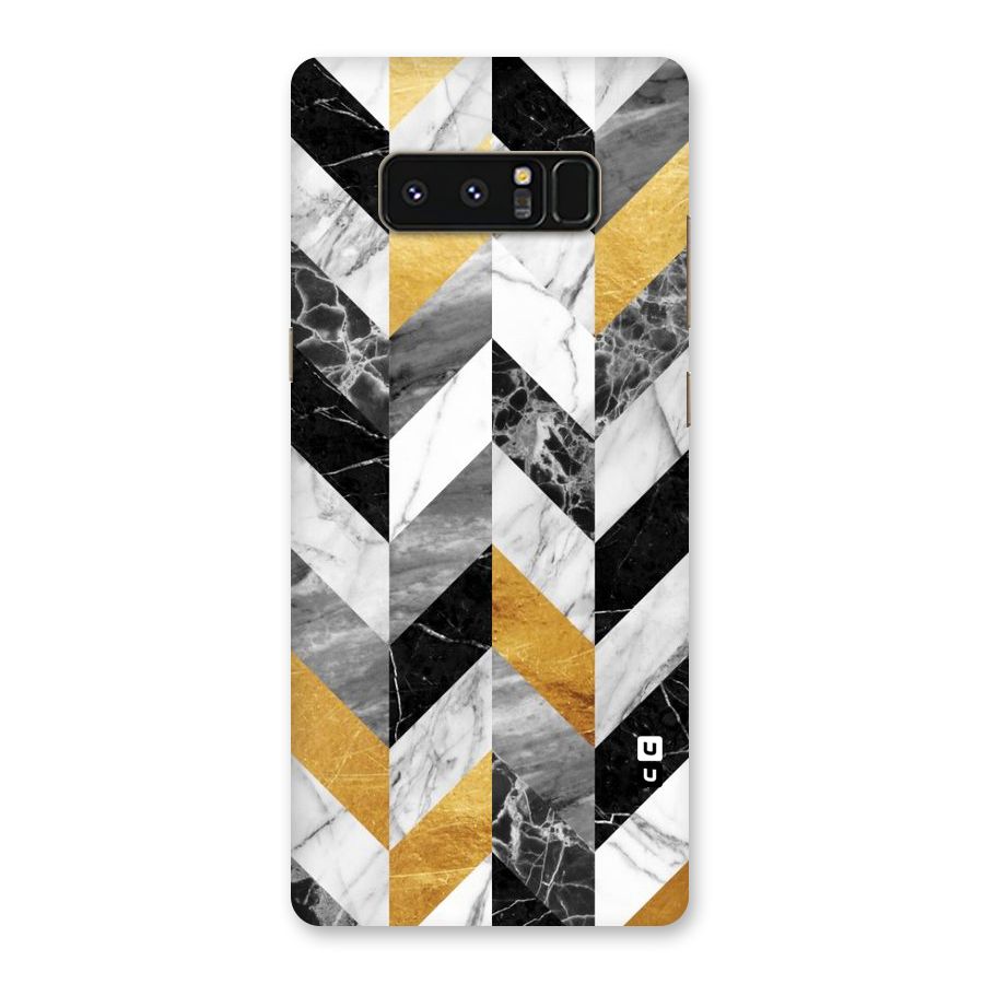 Yellow Grey Marble Back Case for Galaxy Note 8