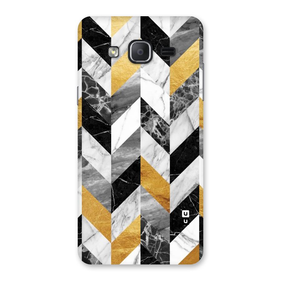 Yellow Grey Marble Back Case for Galaxy On7 2015