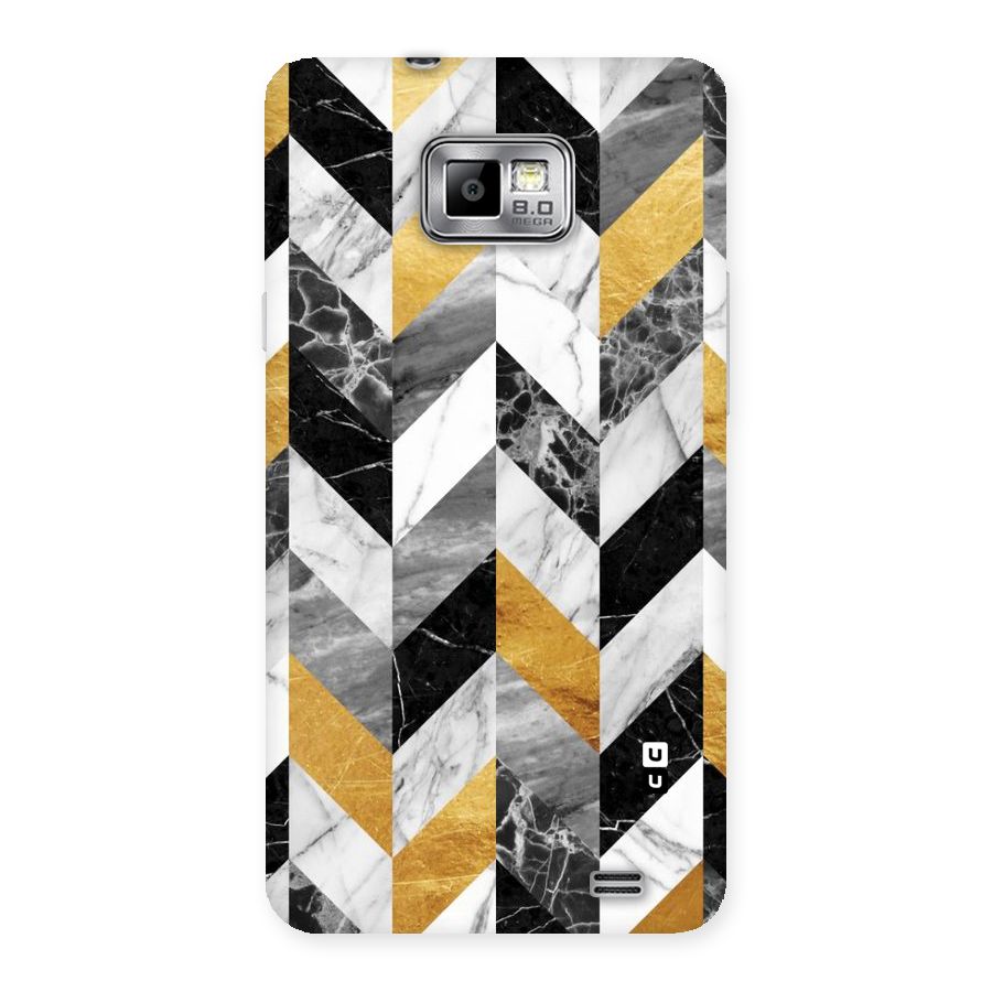 Yellow Grey Marble Back Case for Galaxy S2