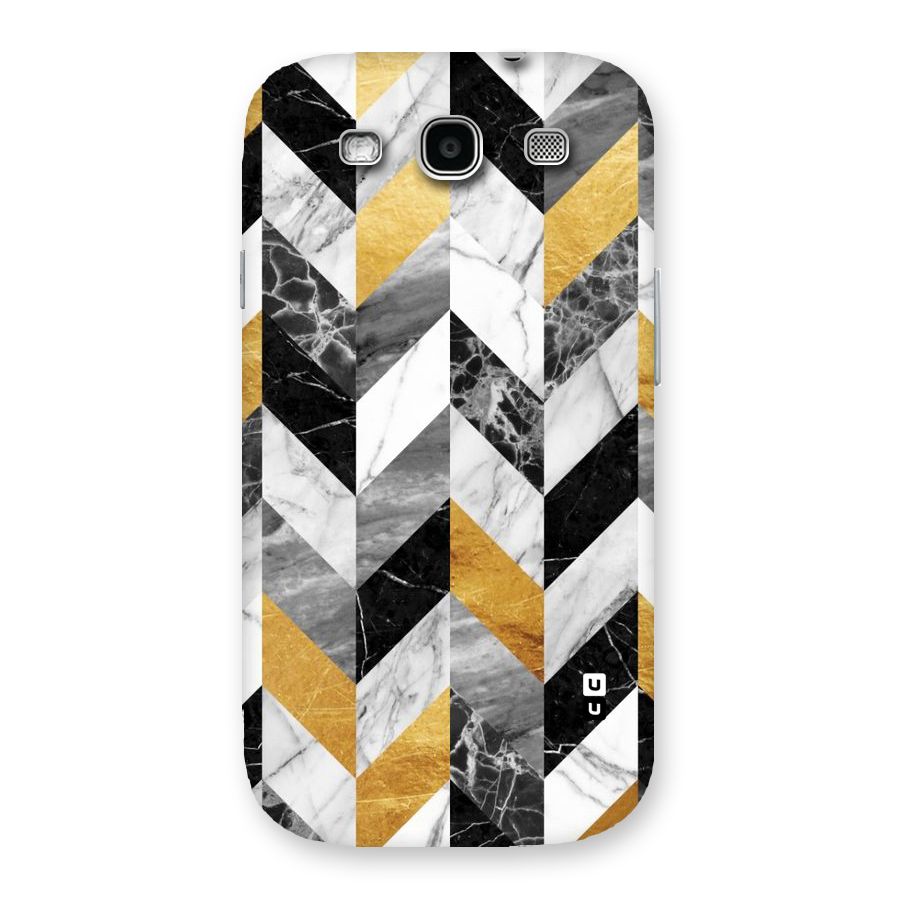 Yellow Grey Marble Back Case for Galaxy S3