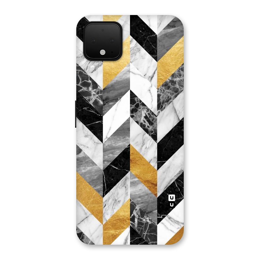 Yellow Grey Marble Back Case for Google Pixel 4 XL