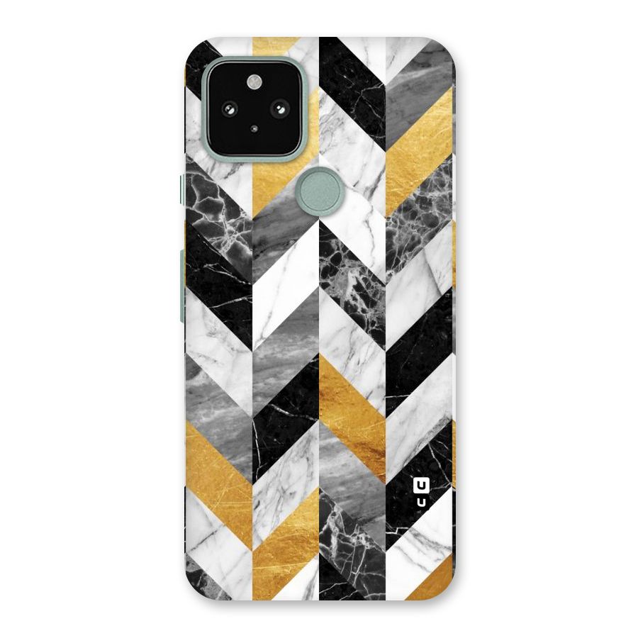 Yellow Grey Marble Back Case for Google Pixel 5