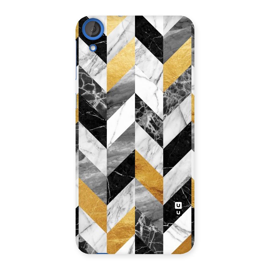 Yellow Grey Marble Back Case for HTC Desire 820
