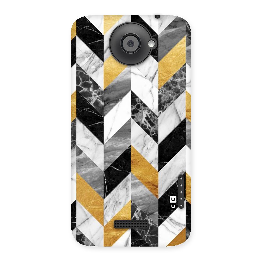 Yellow Grey Marble Back Case for HTC One X