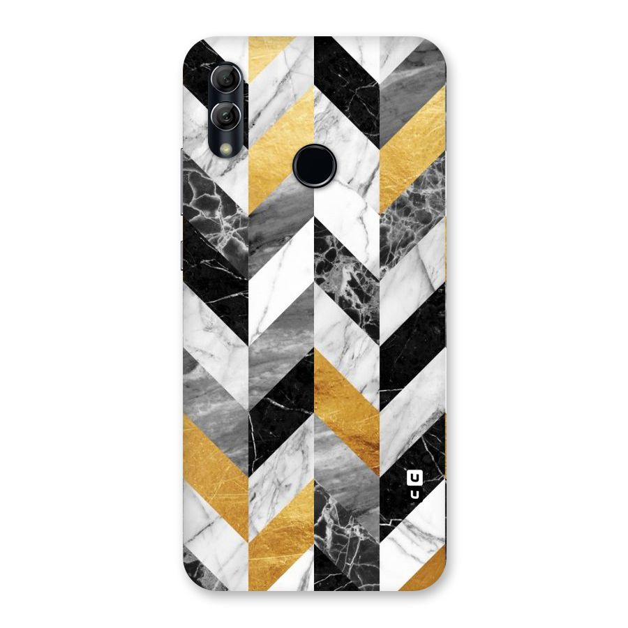 Yellow Grey Marble Back Case for Honor 10 Lite