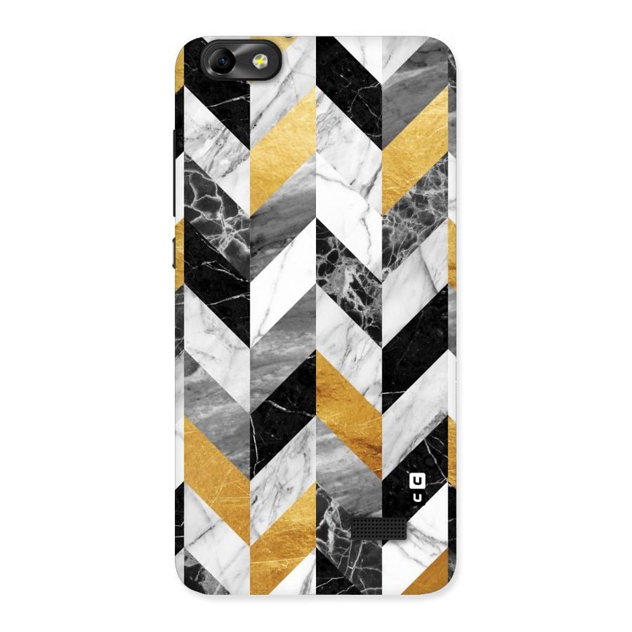Yellow Grey Marble Back Case for Honor 4C