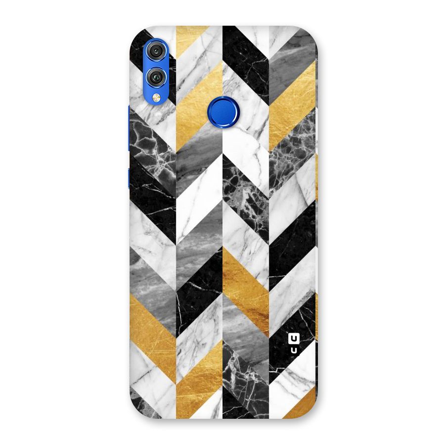 Yellow Grey Marble Back Case for Honor 8X