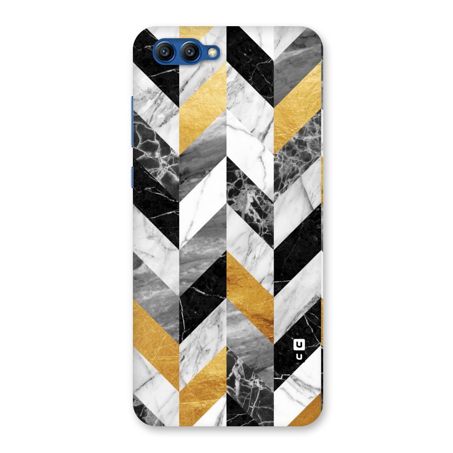 Yellow Grey Marble Back Case for Honor View 10