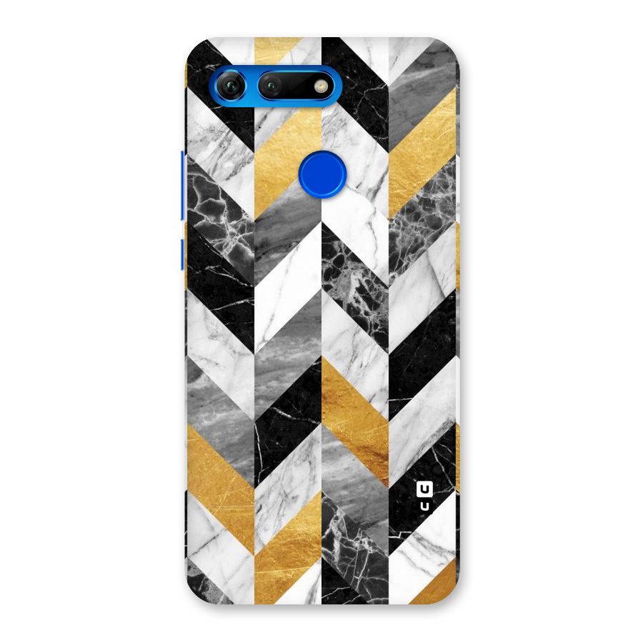 Yellow Grey Marble Back Case for Honor View 20