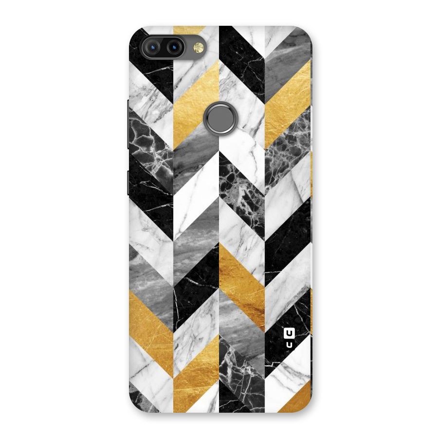 Yellow Grey Marble Back Case for Infinix Hot 6 Pro