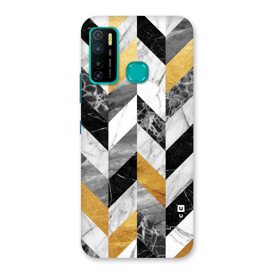 Yellow Grey Marble Back Case for Infinix Hot 9 Pro