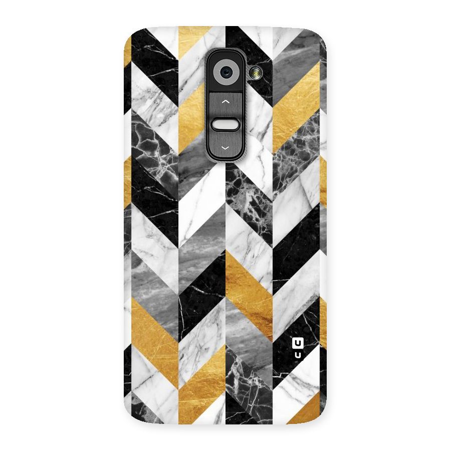Yellow Grey Marble Back Case for LG G2