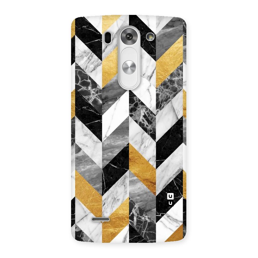 Yellow Grey Marble Back Case for LG G3 Mini