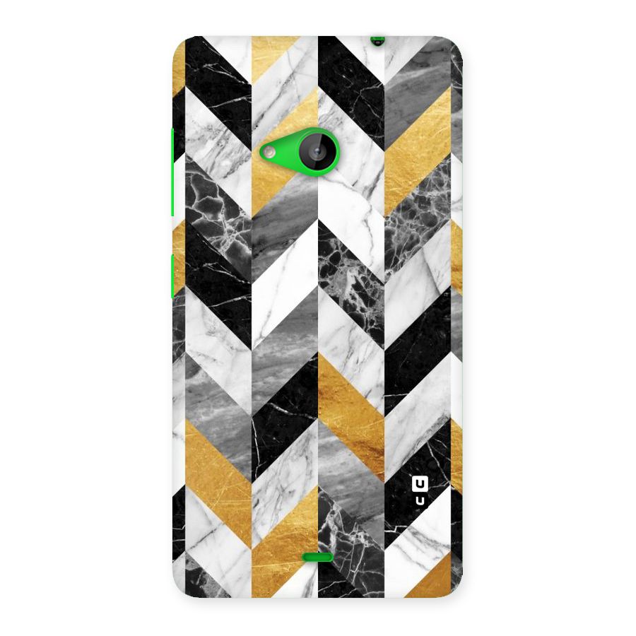 Yellow Grey Marble Back Case for Lumia 535