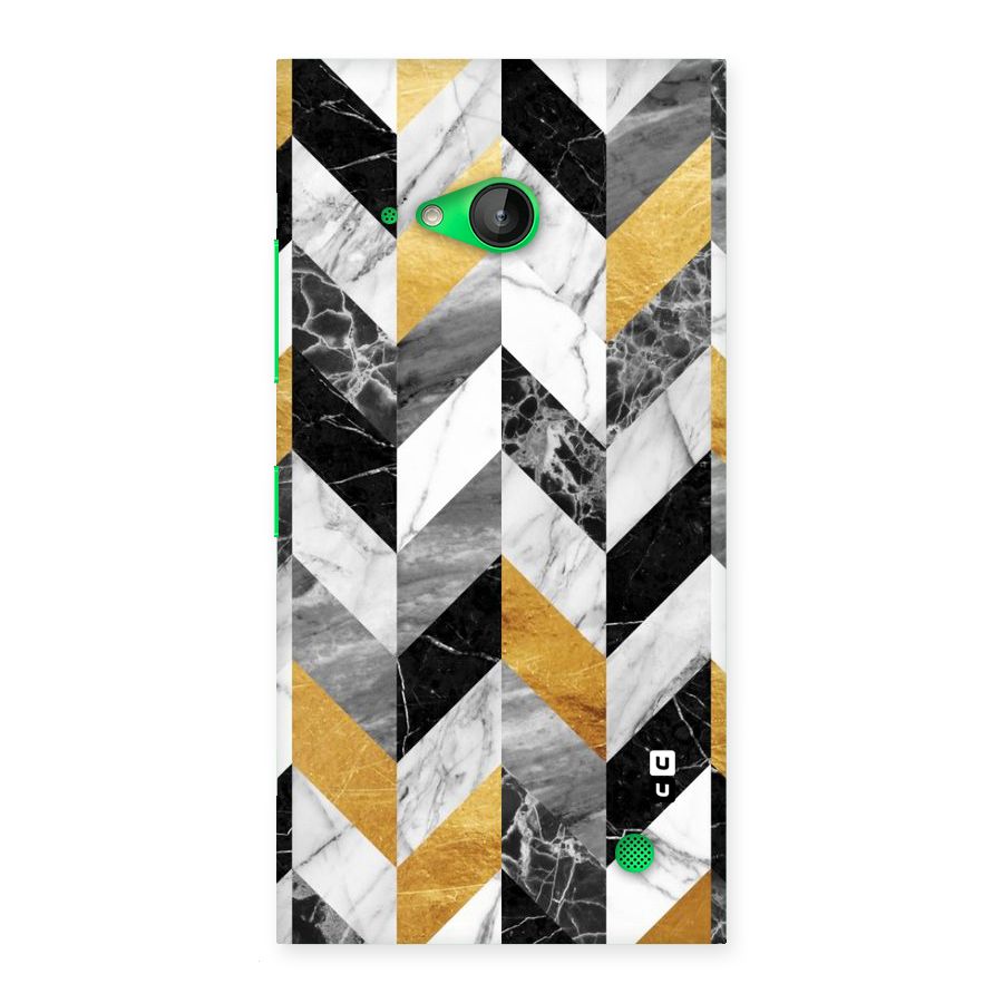 Yellow Grey Marble Back Case for Lumia 730