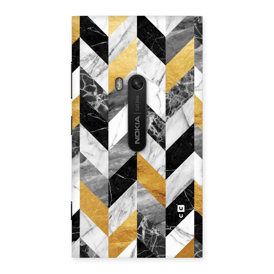 Yellow Grey Marble Back Case for Lumia 920