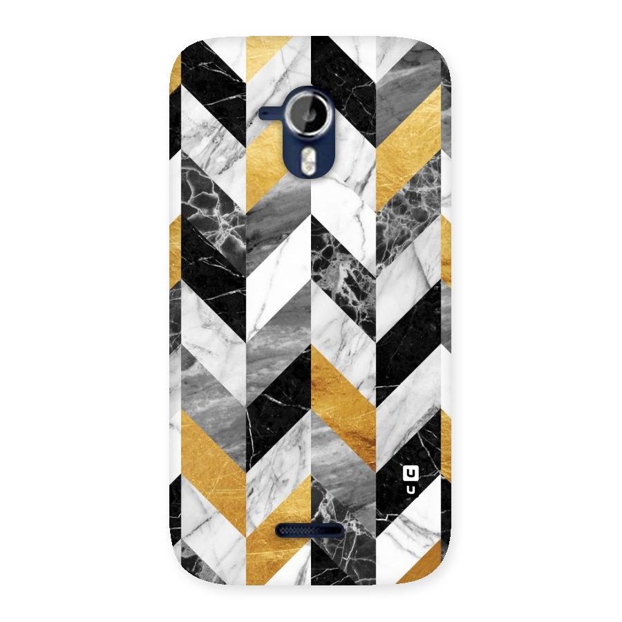 Yellow Grey Marble Back Case for Micromax Canvas Magnus A117