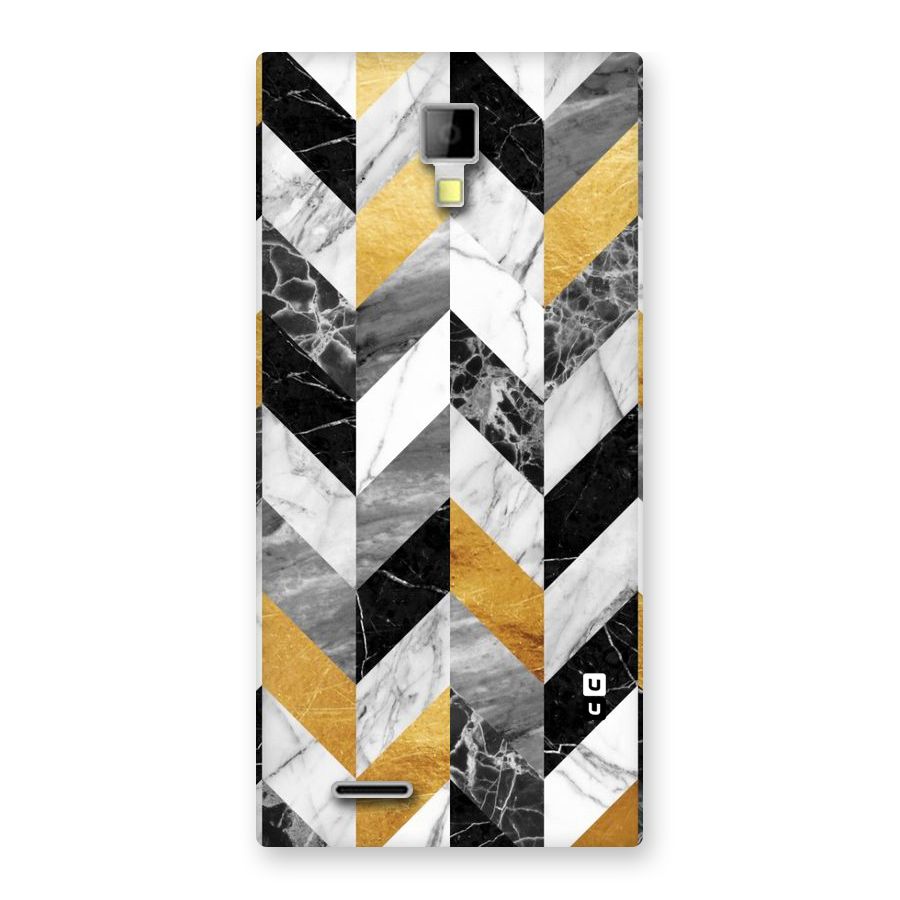 Yellow Grey Marble Back Case for Micromax Canvas Xpress A99