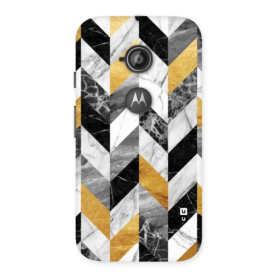 Yellow Grey Marble Back Case for Moto E 2nd Gen