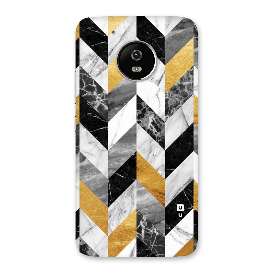Yellow Grey Marble Back Case for Moto G5