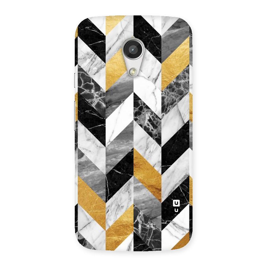 Yellow Grey Marble Back Case for Moto G 2nd Gen