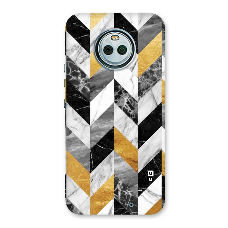 Yellow Grey Marble Back Case for Moto X4