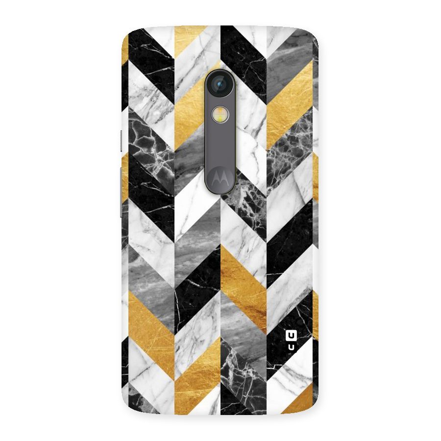 Yellow Grey Marble Back Case for Moto X Play