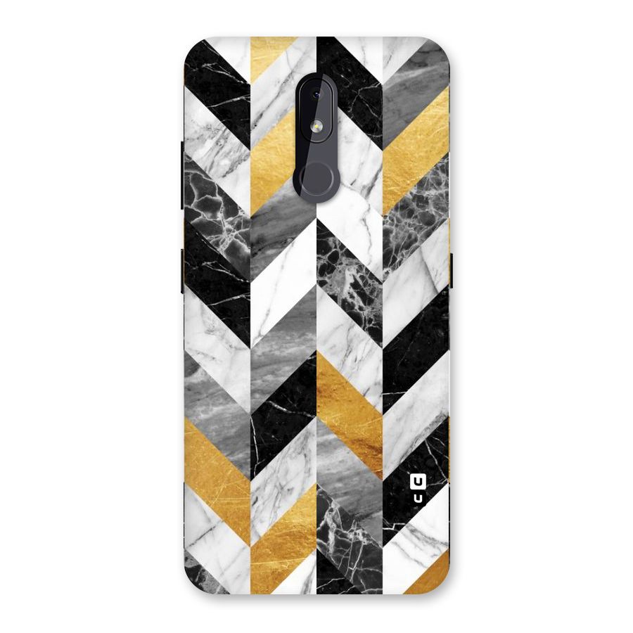 Yellow Grey Marble Back Case for Nokia 3.2