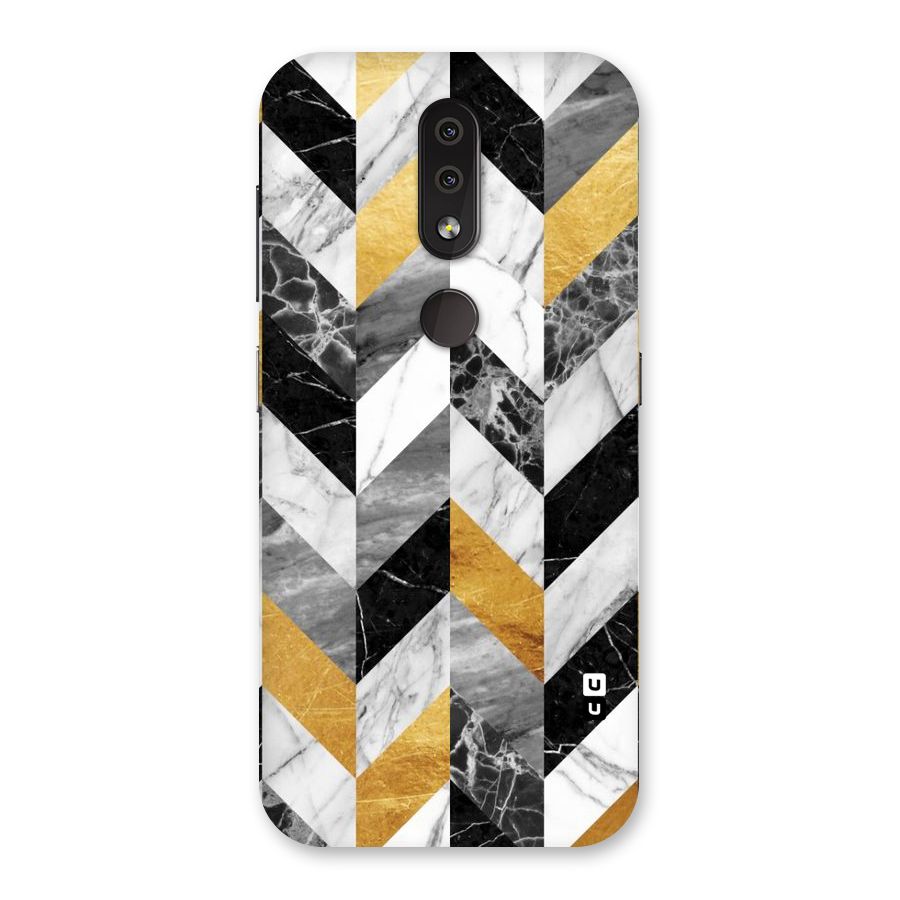 Yellow Grey Marble Back Case for Nokia 4.2