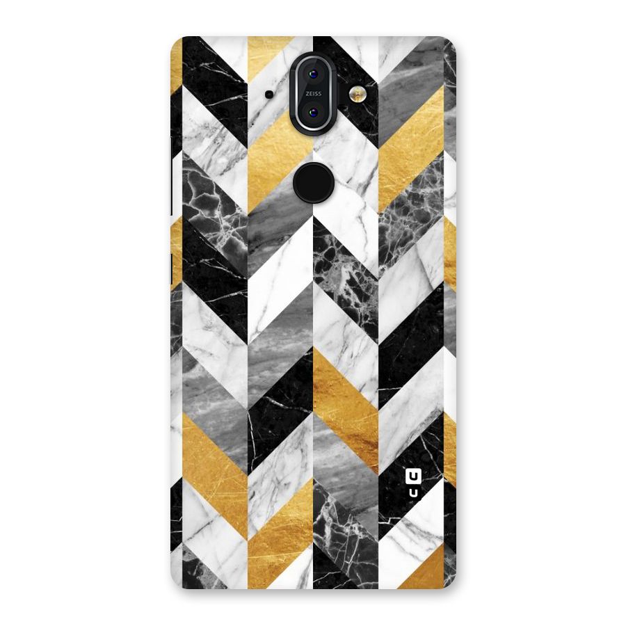 Yellow Grey Marble Back Case for Nokia 8 Sirocco
