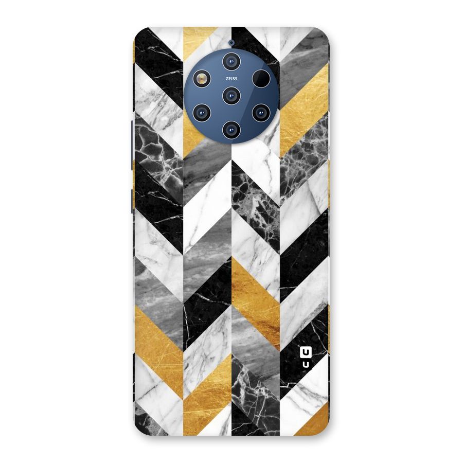 Yellow Grey Marble Back Case for Nokia 9 PureView