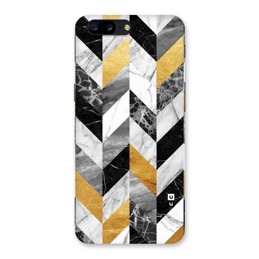 Yellow Grey Marble Back Case for OnePlus 5