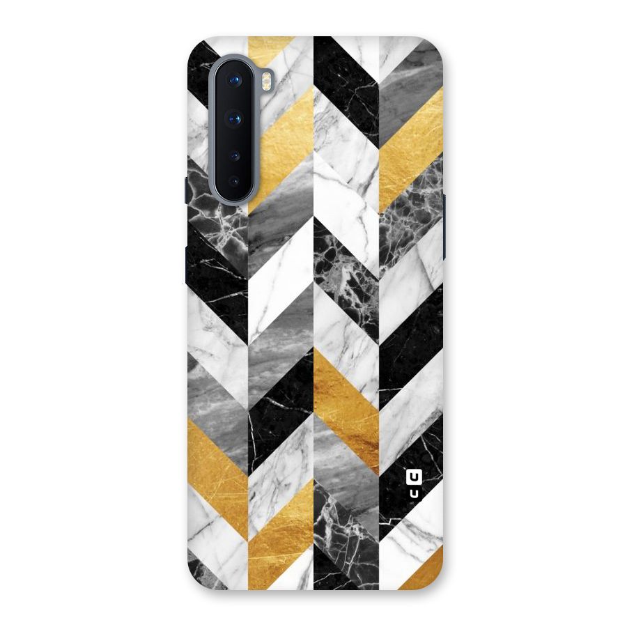 Yellow Grey Marble Back Case for OnePlus Nord