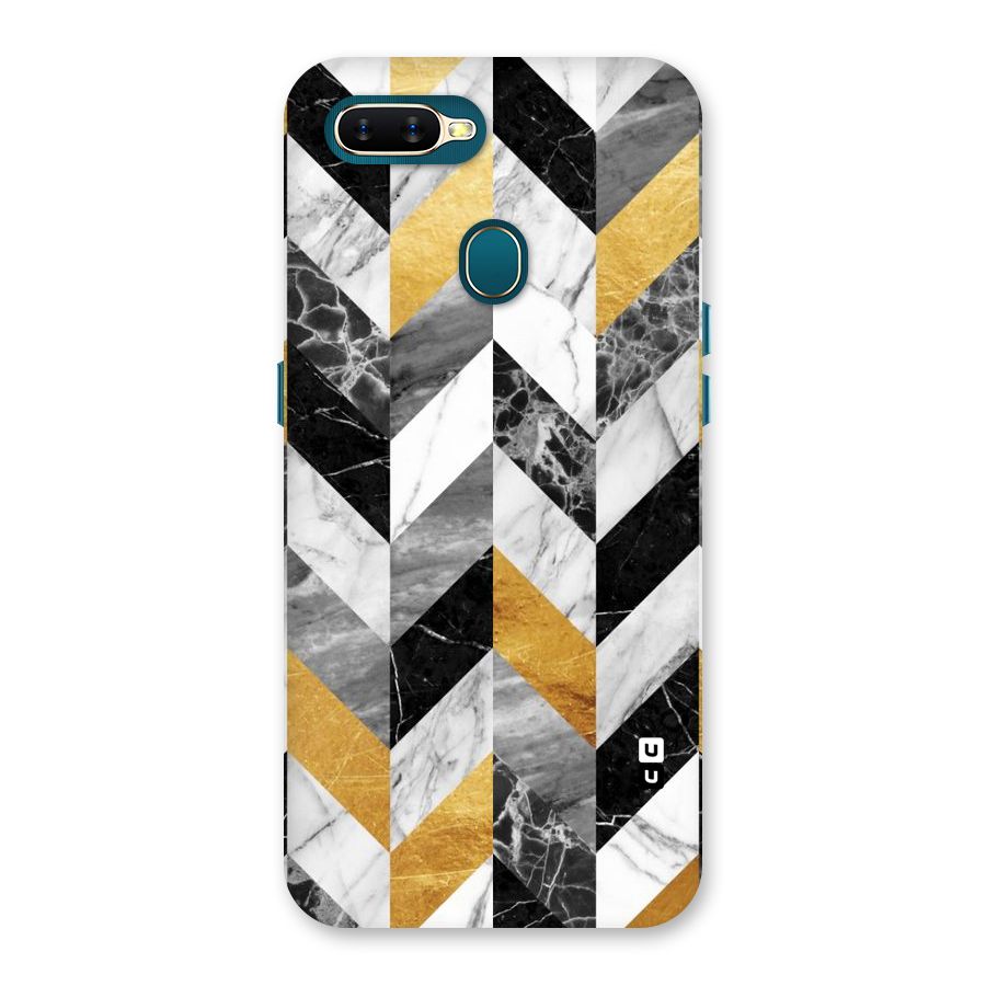 Yellow Grey Marble Back Case for Oppo A11k