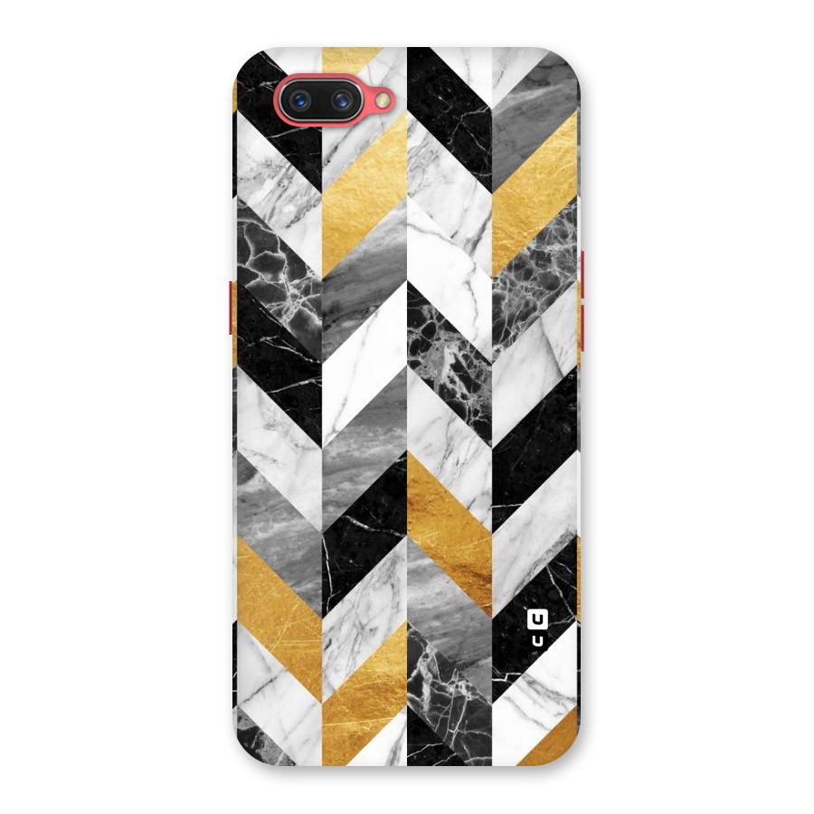 Yellow Grey Marble Back Case for Oppo A3s