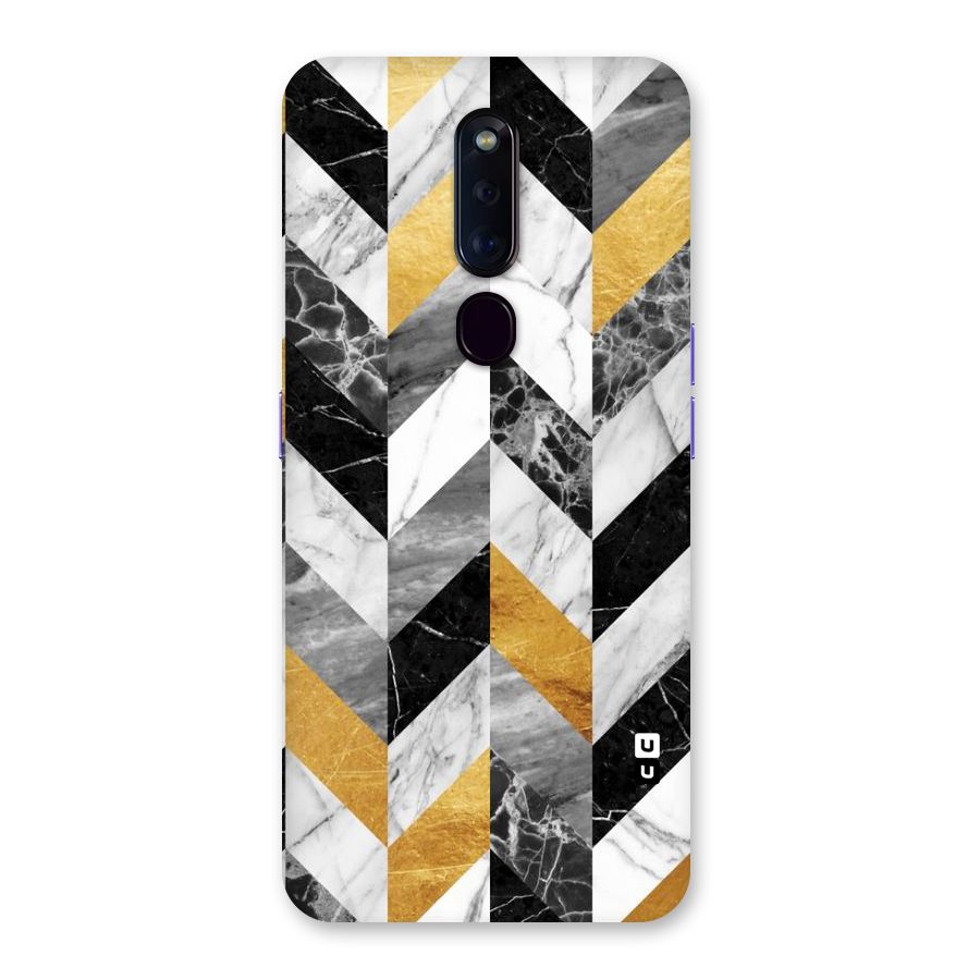 Yellow Grey Marble Back Case for Oppo F11 Pro