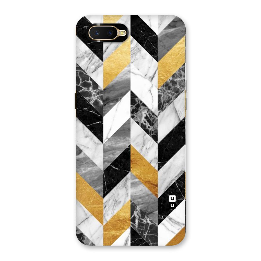Yellow Grey Marble Back Case for Oppo K1