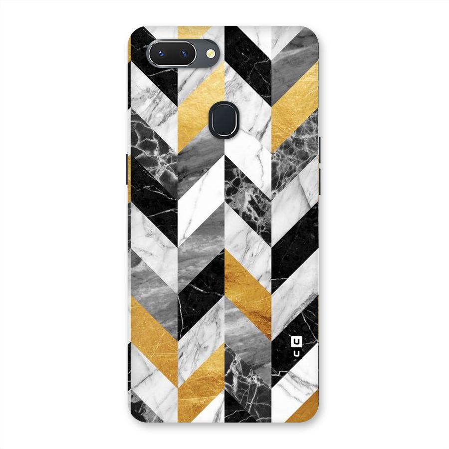 Yellow Grey Marble Back Case for Oppo Realme 2