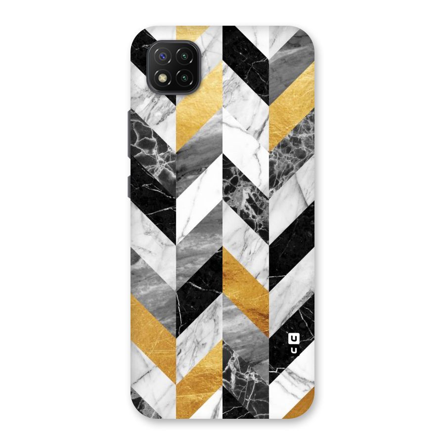 Yellow Grey Marble Back Case for Poco C3