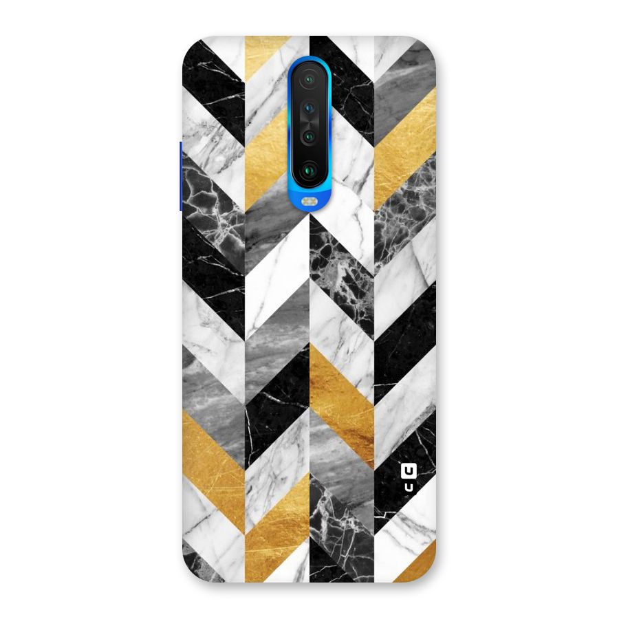 Yellow Grey Marble Back Case for Poco X2