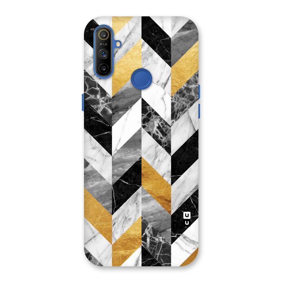 Yellow Grey Marble Back Case for Realme Narzo 10A