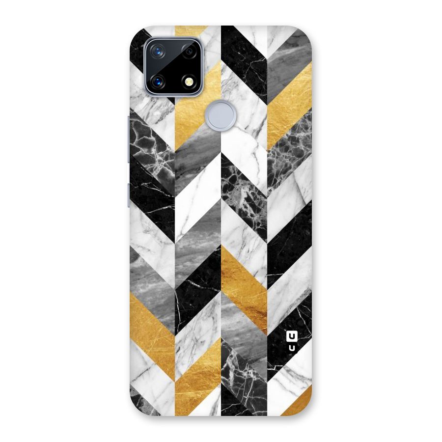 Yellow Grey Marble Back Case for Realme Narzo 20