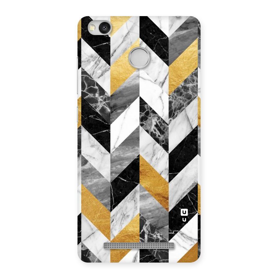 Yellow Grey Marble Back Case for Redmi 3S Prime
