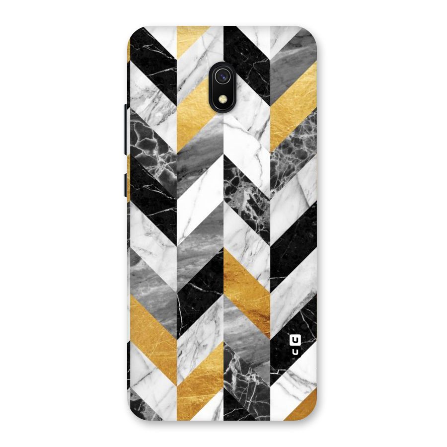 Yellow Grey Marble Back Case for Redmi 8A