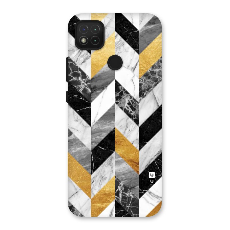 Yellow Grey Marble Back Case for Redmi 9