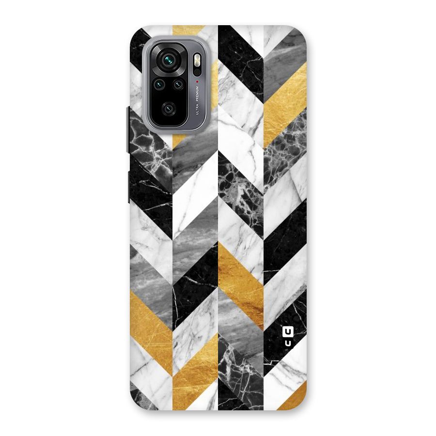 Yellow Grey Marble Back Case for Redmi Note 10