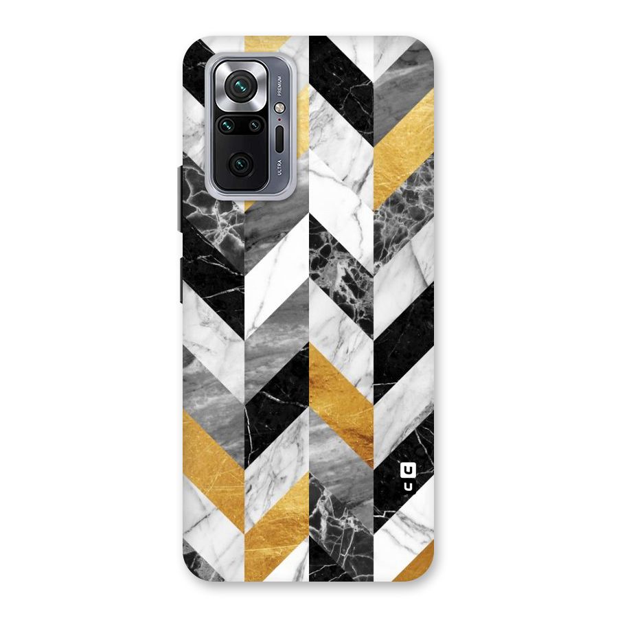 Yellow Grey Marble Back Case for Redmi Note 10 Pro Max