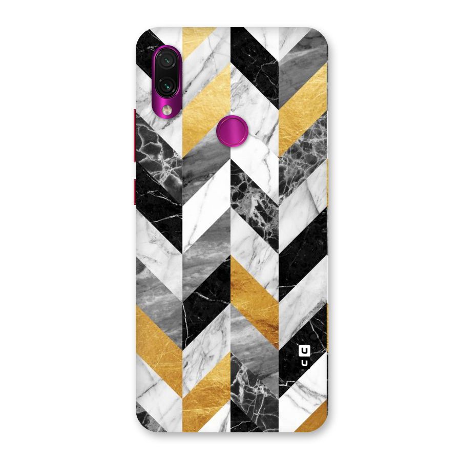 Yellow Grey Marble Back Case for Redmi Note 7 Pro