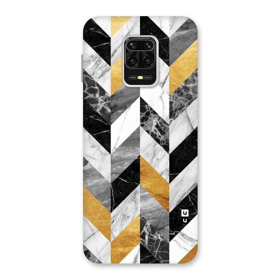 Yellow Grey Marble Back Case for Redmi Note 9 Pro
